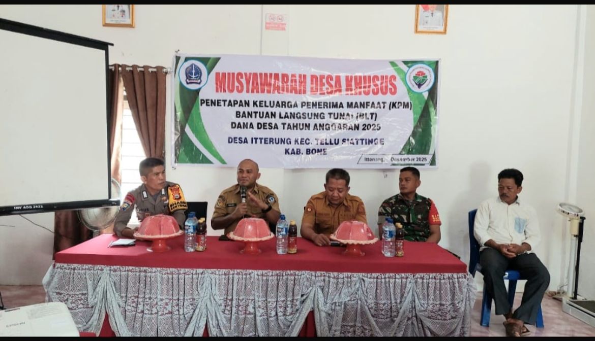 Musyawarah Desa Khusus (Penetapan Keluarga penerima manfaat Bantuan Langsung Tunai) Dana Desa Tahun Anggaran 2026 Desa Itterung